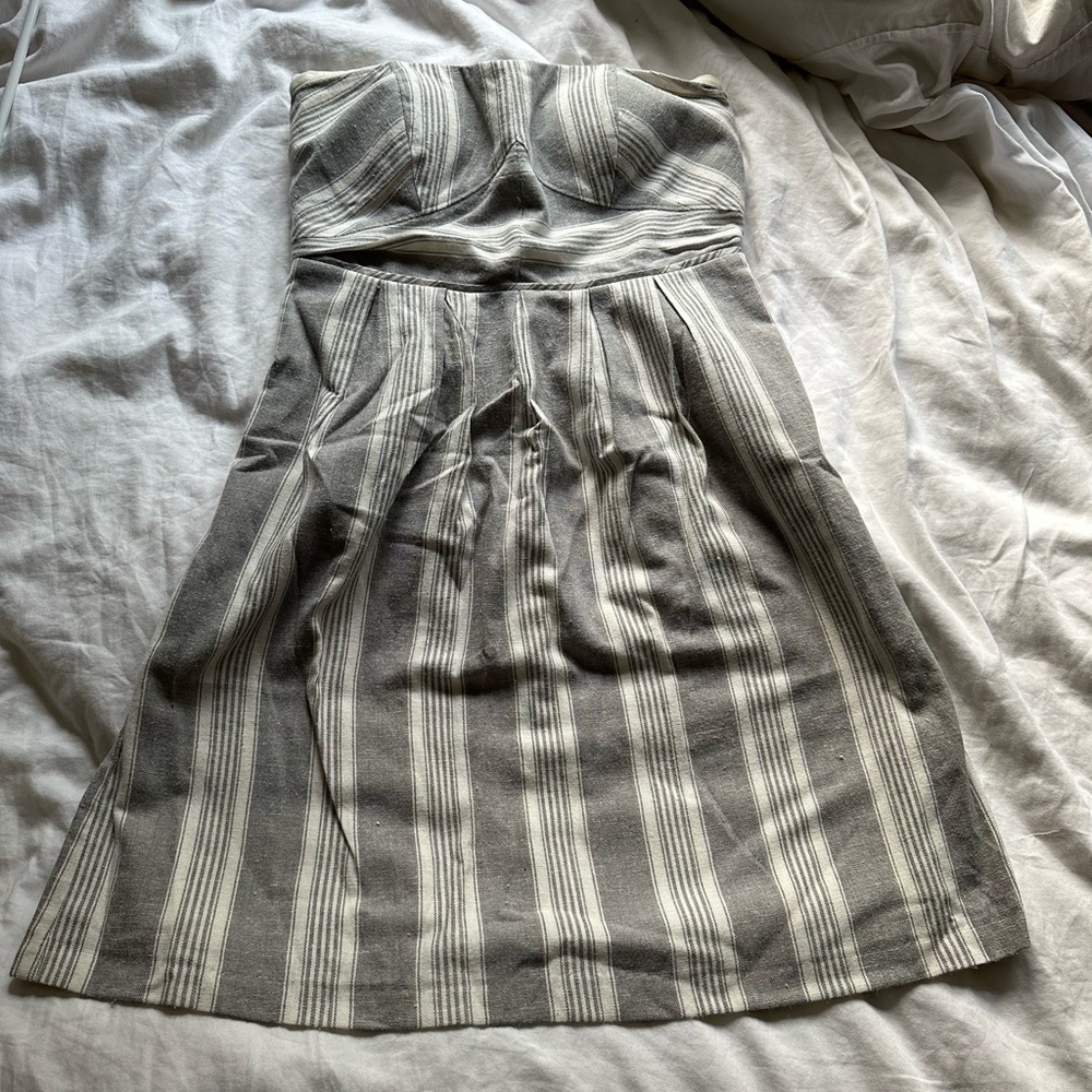 Strapless linen dress size 8